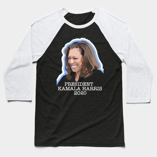 PRESIDENT KAMALA HARRIS 2020 (Ghost Version) Baseball T-Shirt by SignsOfResistance